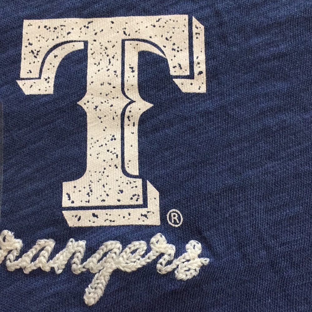 Texas Rangers Blue Blouse 100% Cotton Medium Cool - Picture 6 of 16